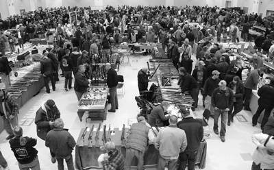 A crowd jams the Saratoga Springs City Center in 2013 for a gun show, one of three or four that have been staged annually at the center by New Eastcoast Arms Collectors Associates Inc. Thomas Dimopoulos file photo