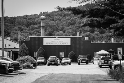 The Saint-Gobain Performance Plastics plant on McCaffrey Street in Hoosick Falls is blamed for contaminating the village’s drinking water wells with perfluorooctanoic acid, or PFOA. The chemical has been phased out of production, raising questions about what industries like Saint-Gobain are using in its place. Joan K. Lentini photo