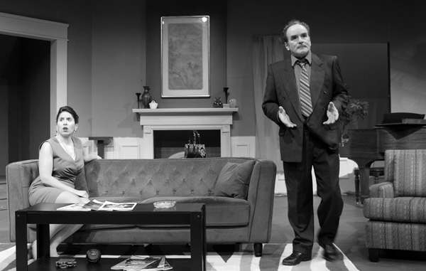 Sarah Corey and Peter Langstaff perform in Oldcastle Theatre’s 2018 production of A.R. Gurney’s “Fourth Wall.”Erika Floriani photo/courtesy Oldcastle Theatre Company 