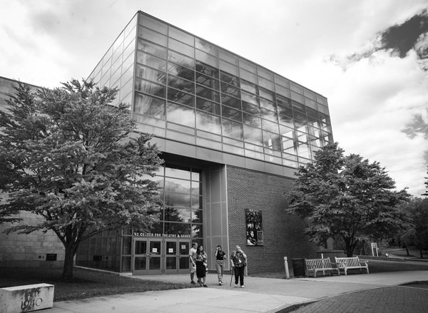 Students head out the back door of the ‘62 Center for Theatre & Dance at Williams College, where the college and Williamstown Theatre Festival have set up a new intensive training program this summer. Photo by Susan Sabino Students head out the back door of the ‘62 Center for Theatre & Dance at Williams College, where the college and Williamstown Theatre Festival have set up a new intensive training program this summer. Photo by Susan Sabino