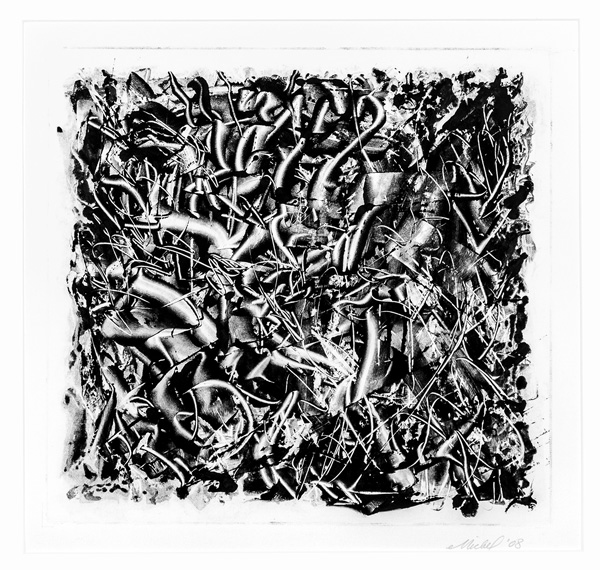 Michel Goldberg’s “After Bertoldo di Giovanni 1” is among the monotypes on view in the artist’s new solo exhibition at Hudson Hall. Courtesy photo