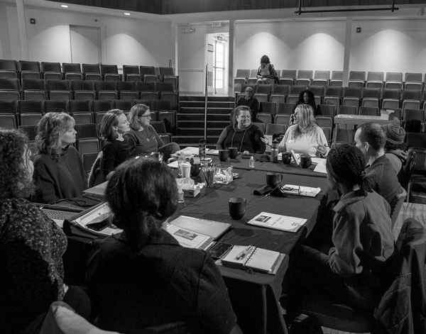 The cast and crew meet in late April for the first rehearsal of WAM Theatre’s production of “What the Constitution Means to Me,” which opens May 18 at the Berkshire Theatre Group’s Unicorn Theatre. Courtesy photo The cast and crew meet in late April for the first rehearsal of WAM Theatre’s production of “What the Constitution Means to Me,” which opens May 18 at the Berkshire Theatre Group’s Unicorn Theatre. Courtesy photo